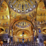 Golden mosaics of St. Mark’s Basilica, one of Venice’s most breathtaking sights